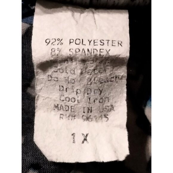 Double Take Womens Blue & Black Patterned Sleeveless Top Size 1X - Picture 7 of 7